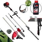 Roçadeira Bipartido À Gasolina 2T 4 Em 1 Toyama TBC43-MT 43cc 1,8HP 9.200rpm Com Carretel Nylon + Lâmina 3 Pontas + Sabre 10" + Extensor + ÓLEO TOYAMA