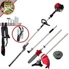 Roçadeira Bipartido Motopoda e Podador de Cerca Viva 43cc À Gasolina 2T Toyama TBC43-MT Com Carretel de Nylon + Lâmina 3 Pontas + Sabre 10” + Extensor