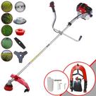 Roçadeira Com Sistema Anti-Vibração À Gasolina 2T Toyama RT52-L 52cc 2HP 10.000rpm + Lâmina 2 Pontas + Lâmina 40 Dentes de Vídea + Escova 38 Cerdas