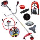 Roçadeira Com Sistema Anti-Vibração Toyama RT43L À Gasolina 1,7HP 43cc 10.000rpm + Kit Extra de Lâmina 2 Pontas, Lâmina 80 Dentes e Escova 38 Cerdas