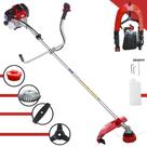 Roçadeira Com Sistema Anti-Vibração Toyama RT43L À Gasolina 2T 43cc 1,7HP 10000rpm Completa Para Todos os Tipos de Trabalho Com Lâmina Facão + Lâmina 3 Pontas + Escova de Aço Circular + Carretel Nylon