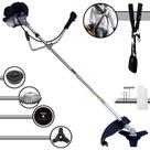 Roçadeira Com Sistema Anti-Vibração Toyama RT43LB-25A À Gasolina 43cc 1,7HP Com Carretel Nylon + Lâmina 3 Pontas + Lâmina 80 Dentes + Escova 38 Cerdas