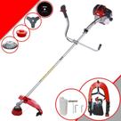 Roçadeira Com Sistema Anti-Vibração Toyama RT52-L À Gasolina 52cc 2HP Com Carretel Nylon + Lâmina 3 Pontas + Lâmina 80 Dentes + Escova 38 Cerdas