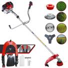 Roçadeira Com Sistema Anti-Vibração Toyama RT52L À Gasolina 52cc 2HP 4 Em 1 Com Carretel de Nylon e Faca 3 Pontas + Faca 40 Dentes + Escova de Aço