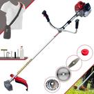 Roçadeira Completa Kawashima BCJ620-L À Gasolina 2T 62cc 3HP 10.000rpm Alta Performance Com Carretel de Nylon e Faca 2 Pontas + EXTRA Faca 40 Dentes e Escova de Aço Para Pavers, Concreto e Calçadas