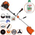 Roçadeira Completa Terra GR520XP À Gasolina 52cc 2,5HP 6.500rpm + Com Carretel de Nylon + Lâmina Facão + Lâmina 3 Pontas, Lâmina 40 Dentes Vídea, Lâmina 80 Dentes, Escova de Aço e ÓLEO STIHL 2T + EPI