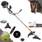 Roçadeira Completa Terra GRH-430 À Gasolina 43cc 1,7HP de Alta Rotação e Performance Com 5 Opções de Cortes Carretel de Nylon + Lâmina Facão + Lâmina 3 Pontas + Lâmina 80 Dentes + Escova de Aço
