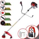 Roçadeira Completa Toyama RT43-L À Gasolina 2T 43cc 1,7HP 5 Em 1 Com Carretel Nylon + Lâmina 2 Pontas + Lâmina 3 Pontas + Lâmina 80 Dentes + Trimmer