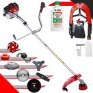 Roçadeira Completa Toyama RT43L À Gasolina 43cc 1,7HP Alta Rotação Ideal Para Todos os Tipos de Trabalhos Com 8 Opções de Cortes + ÓLEO STIHL 8017 2T