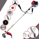 Roçadeira Cortador de Grama À Gasolina Kawashima BCJ620-L 62cc 3HP 10.000rpm 6 Em 1 Completa Com Carretel + Faca 2 Pontas + Faca 3 Pontas + Faca 40 Dentes + Faca 80 dentes + Escova de Aço Circular