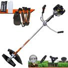 Roçadeira Cortador de Grama À Gasolina Multifunções Terra GRH-520 2T 52cc 2,5HP Alta Rotação e Potência Com Carretel de Nylon e Lâmina Facão + Kit Extra Lâmina 3 Pontas e Disco Circular 40 Dentes