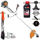 Roçadeira Cortador de Grama À Gasolina Tekna RL430P 43cc 1,7HP Completa 5 em 1 Com Carretel de Nylon + 4 Lâminas de Corte + ÓLEO TOYAMA FG50 2T