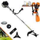 Roçadeira Cortador de Grama Anmax CG430-B À Gasolina 43cc 1,7HP 12.000rpm Completa Com 4 Opções de Cortes Carretel Nylon, Faca 2 Pontas, Faca 3 Pontas e Escova de Aço Para Pavers, Concreto e Calçadas