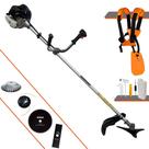 Roçadeira Cortador de Grama Anmax CG430B À Gasolina Motor 2T 43cc 1,7HP de Potência 12000rpm Completa C/ Carretel de Nylon e Lâmina Facão + EXTRA Lâmina 80 Dentes e Escova de Aço Rotativa 38 Cerdas