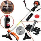 Roçadeira Cortador de Grama & Capinadeira a Gasolina Importway 3HP 63cc com Enxada Rotativa + Oleo Toyama 2T 500ml