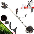 Roçadeira Cortador de Grama Kawashima KW52LE À Gasolina 52cc 2,5HP de Potência 10.000rpm Profissional Multifunções Com Carretel de Nylon + Lâmina Facão + Lâmina 3 Pontas + Lâmina Circular 80 Dentes