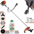 Roçadeira Cortador de Grama Lateral À Gasolina Tekna RL520ACG2 52cc 2HP Completa 5 em 1 Com Carretel + 4 Lâminas de Corte + ÓLEO STIHL 2 Tempos