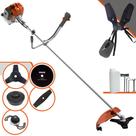 Roçadeira Cortador de Grama Profissional Tekna RL520ACN-TK À Gasolina 2T 2HP 52cc 9.000rpm + Kit Extra de Faca 3 Pontas, Faca 80 Dentes e Trimmer