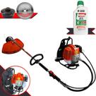 Roçadeira Costal Multifunções Terra GRC-430 43cc 1,7HP de Potência Cortador de Grama Com Cabeçote de Nylon + Lâmina 40 Dentes de Vídea + Óleo Stihl 2T
