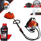 Roçadeira Costal Multifunções Terra GRC430 43cc 1,7HP de Potência Cortador de Grama Com Cabeçote de Nylon + Lâmina 40 Dentes de Vídea + Óleo Toyama 2T