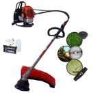 Roçadeira Costal Profissional À Gasolina Terra GRC430 43cc 1,7HP Alta Rotação Com 3 Opções de Corte Carretel + Faca 40 Dentes Vídea + Faca 2 Pontas