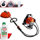 Roçadeira Costal Terra GRC-430 43cc 1,7HP de Alta Performance e Rotação Aparador de Grama Com Cabeçote Nylon + Lâmina 40 Dentes Vídea + Óleo Stihl 2T