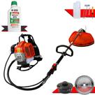 Roçadeira Costal Terra GRC430 À Gasolina 43cc 1,7HP Completa Com 2 Opções de Corte Com Lâmina 40 Dentes de Vídea + Carretel de Nylon + Óleo Stihl 2T