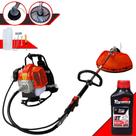 Roçadeira Costal Terra GRC430 À Gasolina 43cc 1,7HP Completa Com 2 Opções de Corte Com Lâmina 40 Dentes de Vídea + Carretel de Nylon + Óleo Toyama 2T