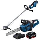 Roçadeira GRF 18V-23 com Motosserra GKE 18V-40 e Bateria 18V 4,0ah Carregador Bivolt BOSCH