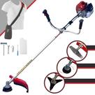 Roçadeira Kawashima BCJ431L À Gasolina 2T 43cc 1,7HP de Potência 10000rpm Podador de Grama Multifunções Completo Para Todos os Tipos de Trabalho Com Lâmina Facão + Lâmina 3 Pontas + Carretel de Nylon
