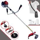 Roçadeira Kawashima BCJ431L À Gasolina 2T 43cc 1,7HP de Potência 10000rpm Podador de Grama Multifunções Completo Para Todos os Tipos de Trabalho Com Lâmina Facão + Lâmina 80 Dentes + Carretel de Nylon