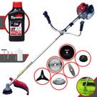 Roçadeira Kawashima BCJ431L À Gasolina 43cc 1,7HP 10.000rpm Aparador de Grama 6 Em 1 Com Carretel e Faca 2 Pontas + EXTRA Faca 3 Pontas, Faca 40 Dentes, Faca 80 Dentes e Escova de Aço + ÓLEO TOYAMA 2T