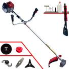 Roçadeira Kawashima BCJ620L À Gasolina 62cc 3HP de Alta Rotação e Performance Máquina de Corta Grama Com 5 Opções de Cortes Carretel + Lâmina Facão + Lâmina 3 Pontas + Lâmina 80 Dentes + Trimmer