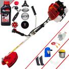Roçadeira Kawashima KW43-L 43cc 1,7HP 10.000rpm 8 Em 1 Com Carretel e Faca 2 Pontas + EXTRA Faca 3 Pontas + Faca 6 Pontas + Faca 40 Dentes + Faca 80 Dentes + Trimmer + Escova + EPI + ÓLEO TOYAMA 2T