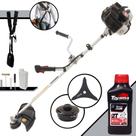 Roçadeira KW43LE Kawashima À Gasolina 2T 43cc 1,7HP Alta Potência e Rotação Robusta Para Limpeza de Rodovias Com Faca 3 Pontas e Carretel + Óleo Toyama 2T Roçadeira KW43LE Kawashima À Gasolina 2T 43cc 1,7HP Alta Potência e Rotação Robusta Para Limpeza de Rodovias Com Faca 3 Pontas e Carretel + Óleo Toyama 2T