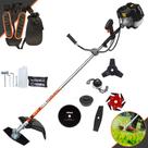 Roçadeira Lateral À Gasolina Terra GRH-520 52cc 2,5HP Alta Rotação Completa Para Todos os Tipo de Cortes Com Carretel Nylon + Lâmina Facão, Lâmina 3 Pontas, Lâmina 6 Pontas, Lâmina 80 Dentes e Trimmer