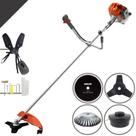 Roçadeira Lateral Completa Tekna RL520AC-G2 À Gasolina Motor 2 Tempos 2HP 52cc 13.000rpm + Kit Extra de Lâmina 80 Dentes e Escova de Aço 38 Cerdas