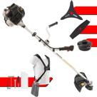 Roçadeira Lateral Multifuncional Kawashima KW52-LE À Gasolina Motor 2 Tempos 52cc 2,5HP de Potência 10.000rpm Completa Com 3 Opções de Cortes Cabeçote de Nylon + Lâmina 2 Pontas + Lâmina 3 Pontas