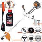 Roçadeira Lateral Tekna RL430-P À Gasolina 43cc 1,7HP 10.000rpm Cortador de Grama 6 Em 1 Com Carretel + Kit 4 Facas + Escova de Aço + ÓLEO TOYAMA