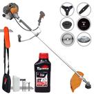 Roçadeira Lateral Tekna RL430P À Gasolina 43cc 1,7HP 10.000rpm Robusta Com Carretel + 4 Lâminas de Corte + Escova de Aço + ÓLEO TOYAMA 2 TEMPOS