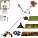 Roçadeira Lateral Tekna RL520AC-G2 À Gasolina 52cc 2HP de Potência 13.000rpm Completo Com Carretel + Lâmina 3 Pontas + Enxada Rotativa + ÓLEO STIHL 2T