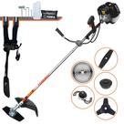 Roçadeira Lateral Terra GRH520 À Gasolina Motor 2 Tempos 52cc 2,5HP Alta Rotação Multifuncional 5 Em 1 Com Carretel de Nylon e Lâmina 2 Pontas + Kit Faca 3 Pontas, Faca 40 Dentes de Vídea e Trimmer