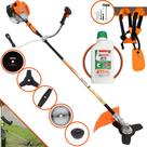 Roçadeira Lateral Vulcan VR520H À Gasolina 52cc 2,5HP + Faca 2 Pontas 330mm + Faca 40 Dentes 255mm + Faca 80 Dentes 255mm + Óleo Castrol Stihl 500ml Roçadeira Lateral Vulcan VR520H À Gasolina 52cc 2,5HP + Faca 2 Pontas 330mm + Faca 40 Dentes 255mm + Faca 80 Dentes 255mm + Óleo Castrol Stihl 500ml