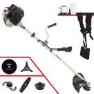 Roçadeira Máquina de Corta Grama Kawashima KW43LE À Gasolina 2T 43cc 1,7HP de Potência 10.000rpm Profissional Multifunções Com Carretel + Lâmina Facão + Lâmina 3 Pontas + Lâmina 80 Dentes + Trimmer