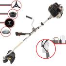Roçadeira Máquina de Corta Grama Multifunções Kawashima KW52LE À Gasolina 2T 52cc 2,5HP Alta Performance Com Carretel Nylon e Lâmina 3 Pontas + Kit Extra Lâmina 80 Dentes e Escova de Aço Circular