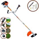 Roçadeira Máquina de Cortar Grama Vulcan VR430S À Gasolina 2 Tempos 43cc 1,7HP Alta Rotação Com Carretel Nylon e Lâmina 2 Pontas + Kit Lâmina 3 Pontas e Escova de Aço Para Pavers, Concreto e Calçadas