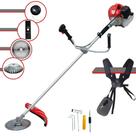 Roçadeira Multifuncional À Gasolina Anmax CG430-P 43cc 2HP Alta Rotação e Performance Com Carretel de Nylon e Lâmina Facão + Lâmina 40 Dentes + Escova Rotativa de Aço 38 Cerdas