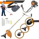 Roçadeira Multifuncional À Gasolina Tekna RL430-P 43cc 1,7HP Motor 2T Alta Rotação Com Carretel de Nylon + Faca 3 Pontas + Faca 80 Dentes 255mm