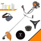 Roçadeira Multifuncional À Gasolina Tekna RL520-P 52cc 2HP Motor 2T Alta Rotação Com Carretel de Nylon + Faca 3 Pontas + Faca 80 Dentes 255mm