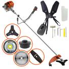 Roçadeira Multifuncional Á Gasolina Tekna RL520ACN TK 52cc 2T 2HP 9000rpm Com Kit de Lâmina Circular 40 Dentes Vídia, Lâmina Facão 2 Pontas e Escova Circular 38 Cerdas de Aço
